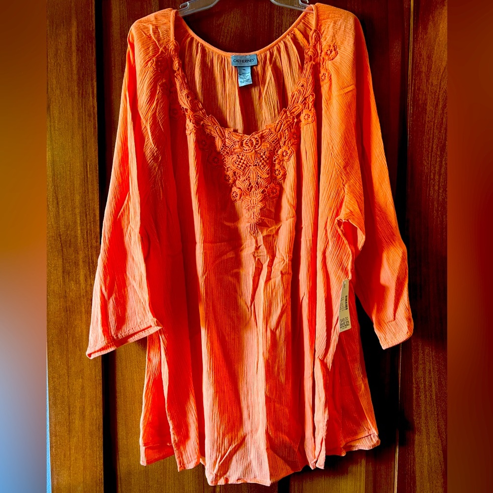 3/4 sleeves gauze material
